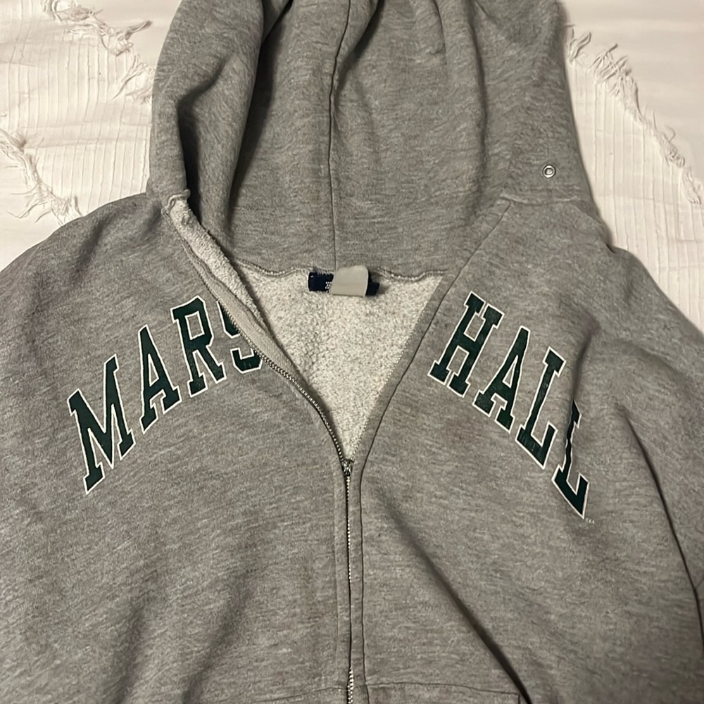 Vintage Marshall college hoodie zip up